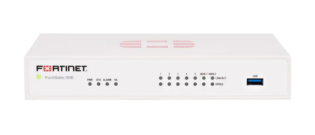 Fortinet FortiWiFi 50E Network Security/Firewall Appliance - 7 Port - 1000Base-T - Gigabit Ethernet - Wireless LAN IEEE 802.11a/b/g/n - AES