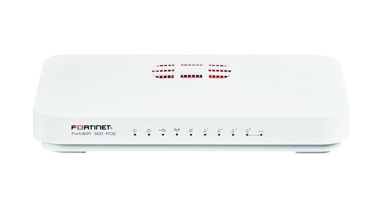 Fortinet FortiWiFi 30D-POE Network Security/Firewall Appliance - 5 Port - 10/100/1000Base-T - Gigabit Ethernet - Wireless LAN IEEE 802.11n - 4 x