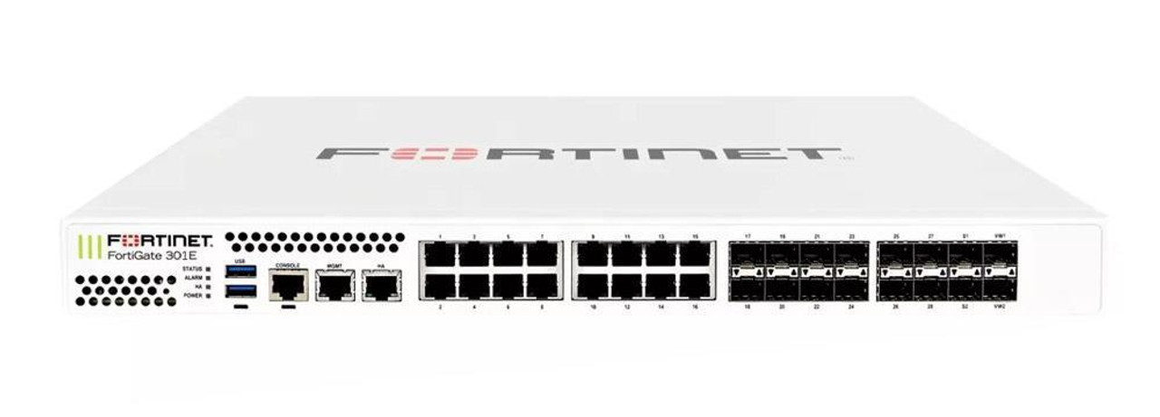 Fortinet FortiGate 301E Network Security/Firewall Appliance - 18 Port - 1000Base-T 1000Base-X - Gigabit Ethernet - AES (256-bit) SHA-256 AES