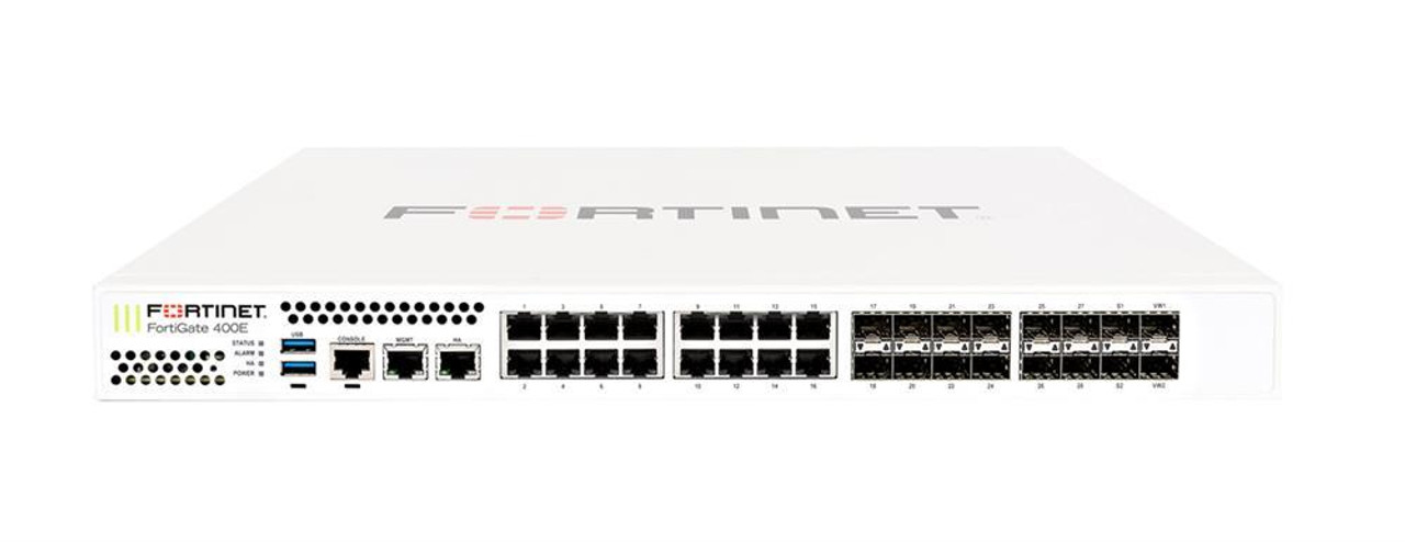 Fortinet FortiGate FG-400E-BYPASS Network Security/Firewall Appliance - 34 Port - 10/100/1000Base-T - Gigabit Ethernet - AES (256-bit) SHA-256 -