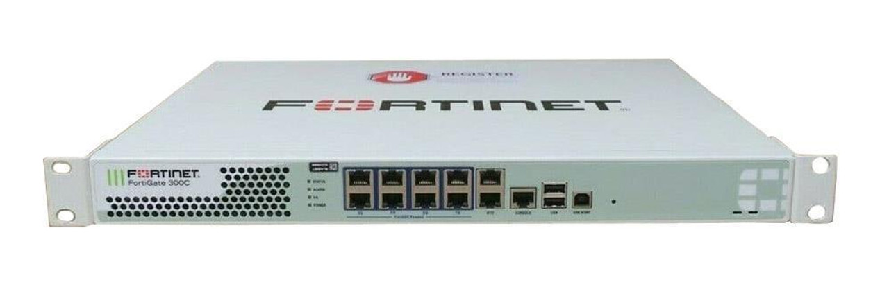 Fortinet FortiGate 300C Firewall Appliance - 10 Port - Gigabit Ethernet - 1 GB/s Firewall