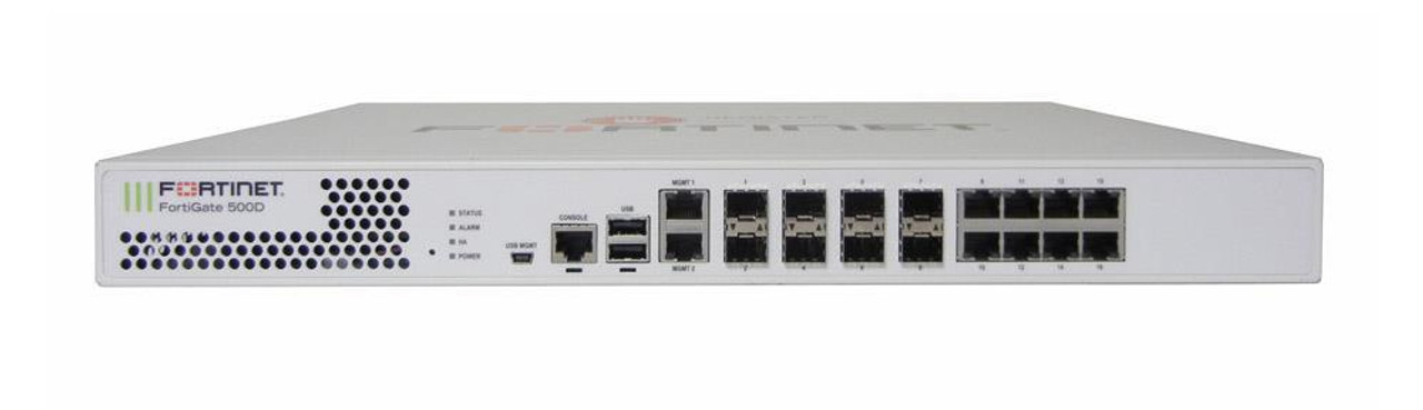 Fortinet FortiGate 500D Network Security/Firewall Appliance - 8 Port -  1000Base-T 1000Base-X - Gigabit Ethernet - AES (