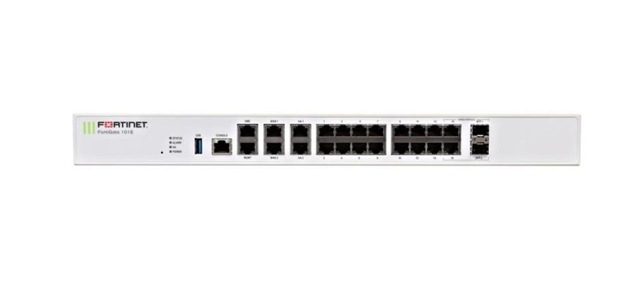 Fortinet FortiGate 101E Network Security/Firewall Appliance - 20 Port - 1000Base-X 1000Base-T - Gigabit Ethernet - AES (256-bit) SHA-1 - 20 x