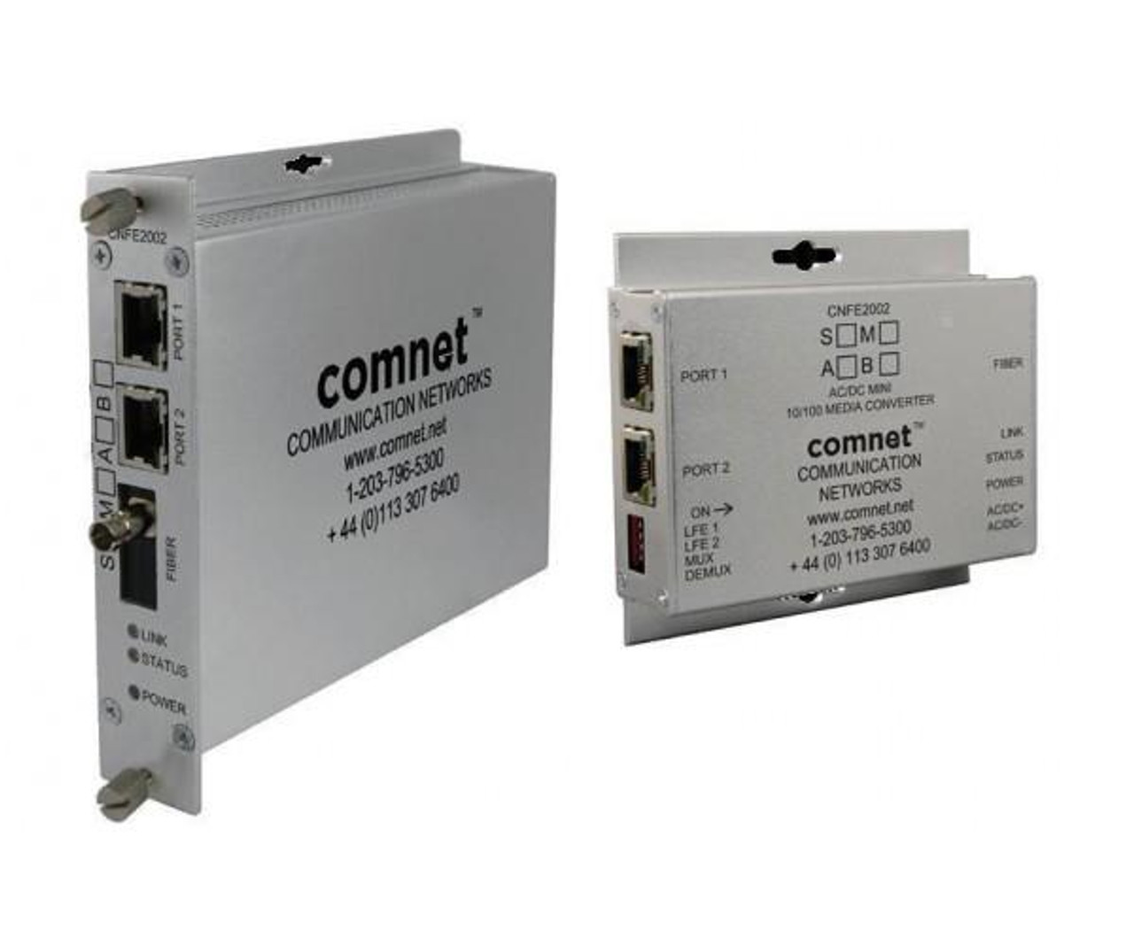 ComNet CNFE1004S1A-M Electrical to Optical 1x Network RJ-45 1x SC Ports 100Base-FX 10/100Base-TX Rail-mountable Rack-mountable Wall Media Converter