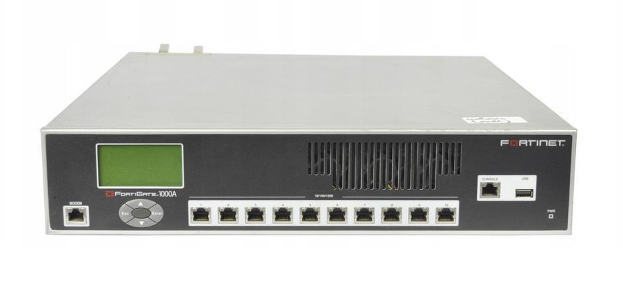 Fortinet FortiGate-1000A VPN Firewall - 10 Port - Gigabit Ethernet - 256 MB/s Firewall