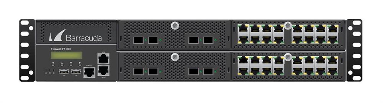 Barracuda F1000 Network Security/Firewall Appliance - 16 Port - 1000Base-T 1000Base-X 10GBase-X - 10 Gigabit Ethernet - AES (128-bit) AES