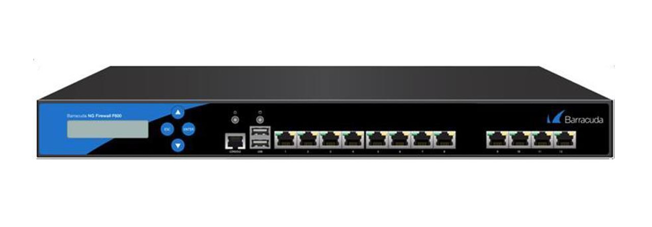 Barracuda F600 Network Security/Firewall Appliance - 8 Port - 1000Base-X - Gigabit Ethernet - AES (128-bit) AES (256-bit) DES 3DES CAST