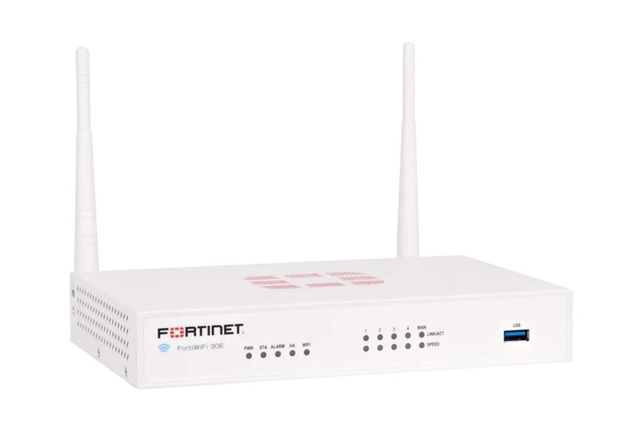 Fortinet FortiWifi 30E Network Security/Firewall Appliance - 5 Port - 1000Base-T - Gigabit Ethernet - Wireless LAN IEEE 802.11a/b/g/n - AES