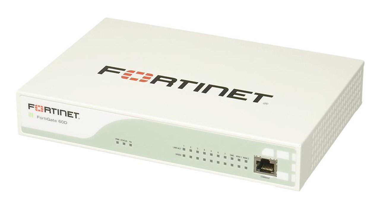 Fortinet FortiGate 60D-POE Network Security/Firewall Appliance - 10 Port - 10/100/1000Base-T - Gigabit Ethernet - 8 x RJ-45 - Desktop Wall