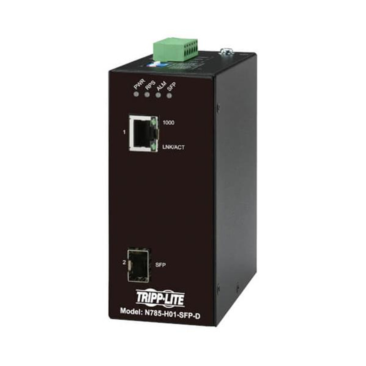 Tripp Lite N785-H01-SFP Media Converter - 1 x Network (RJ-45) - Multi-mode Single-mode - Gigabit Ethernet - 10/100/1000Base-T 100/1000Base-X - 1