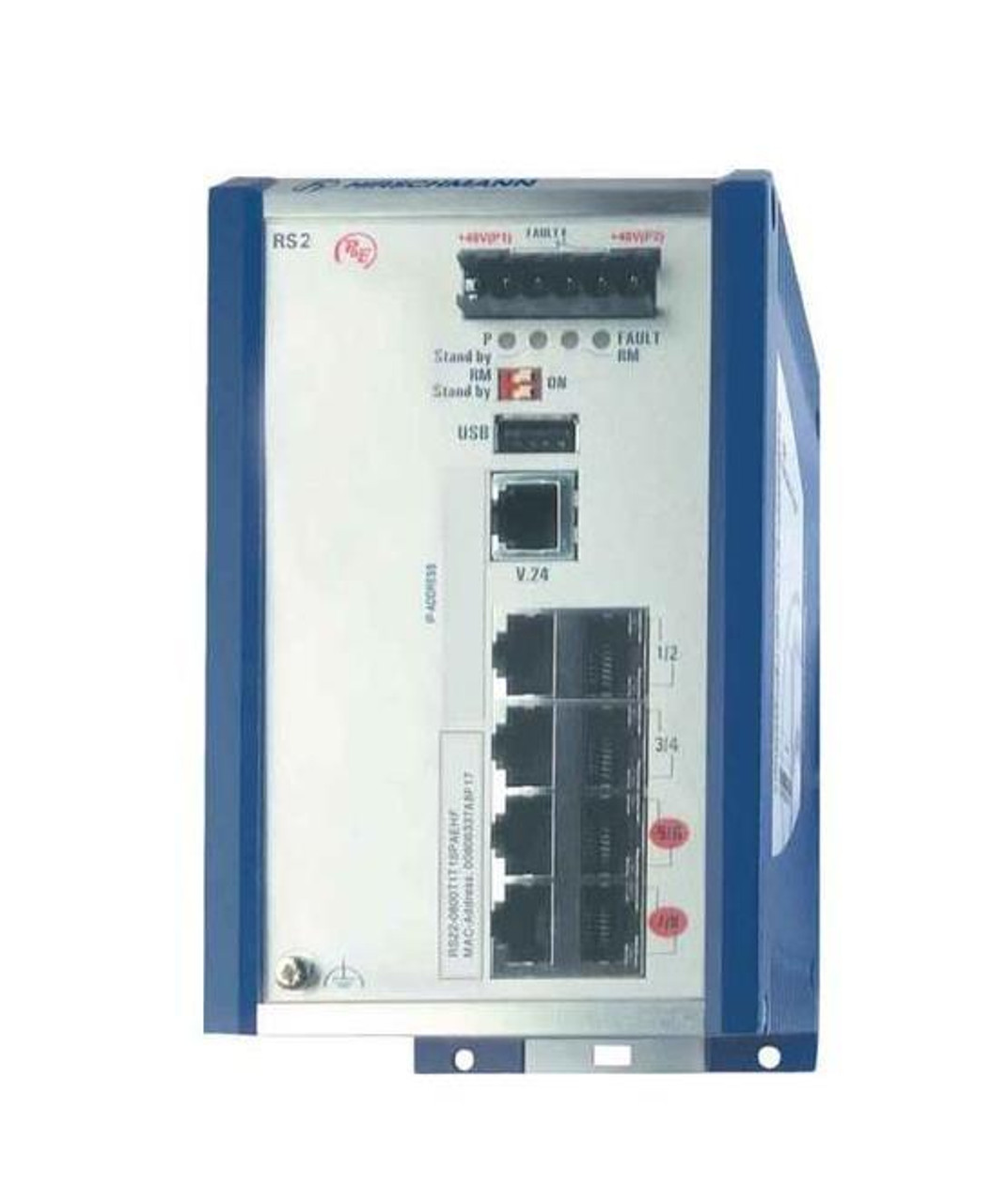 Hirschmann 8-Ports Fast Ethernet Layer 2 Managed Switch (4 PoE ports) 2 x uplink: 100BASE-FX MM-SC 6 x standard 10/100 BASE TX RJ45 (Refurbished)