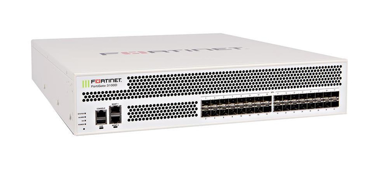 Fortinet FortiGate FG-3100D Network Security/Firewall Appliance - 2 Port - 10GBase-X 1000Base-X - 10 Gigabit Ethernet - AES (256-bit) SHA-256 -