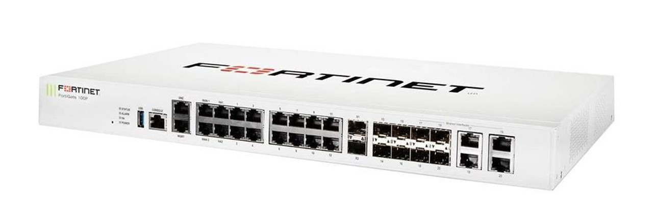 Fortinet FortiGate FG-100F Network Security/Firewall Appliance - 22 Port - 10GBase-X 1000Base-T 1000Base-X - 10 Gigabit Ethernet - AES (256-bit)