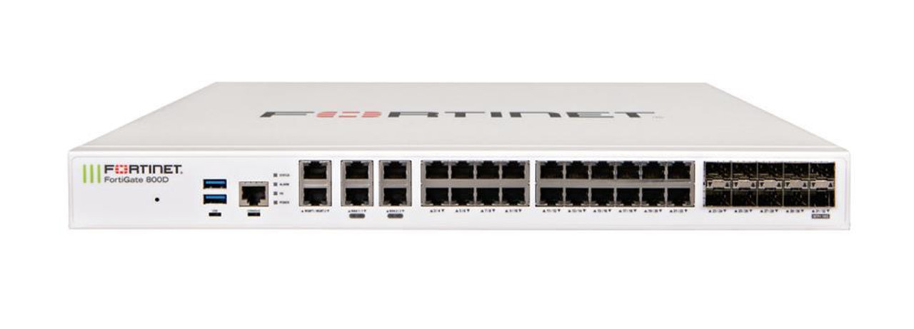 Fortinet FortiGate FG-800D Network Security/Firewall Appliance - 26 Port - 10/100/1000Base-T 1000Base-X 10GBase-X - 10 Gigabit Ethernet - AES