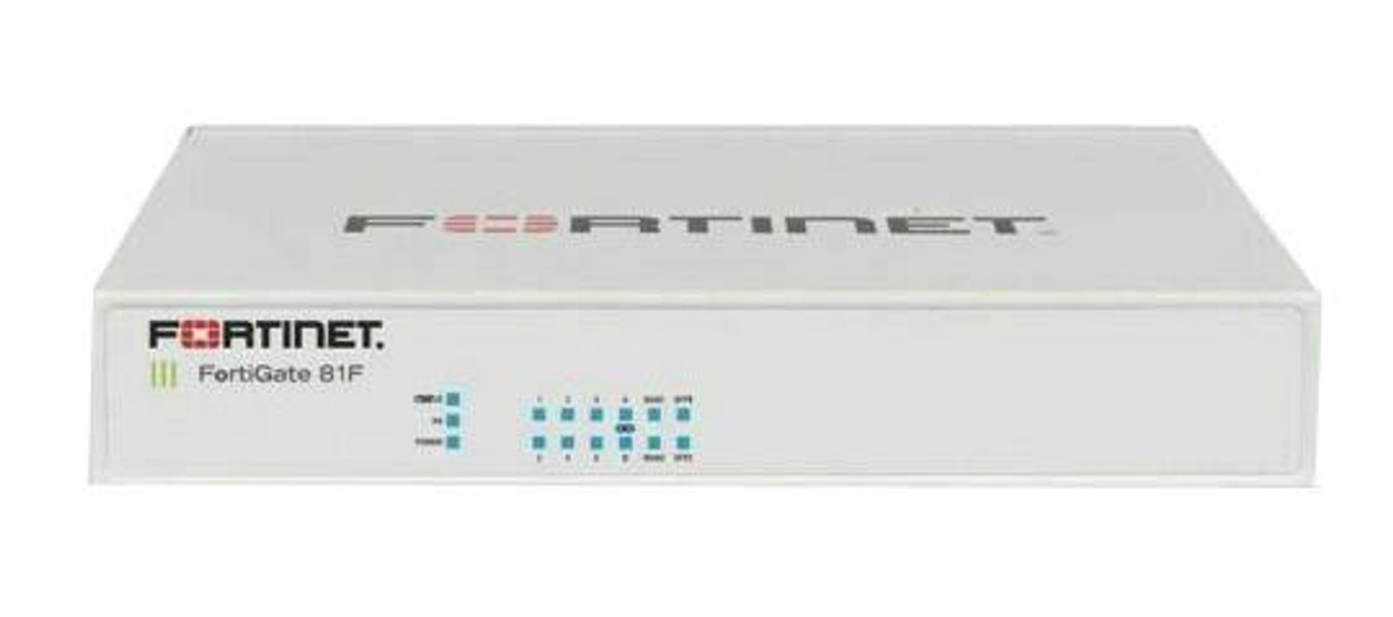 Fortinet FortiGate FG-81F Network Security/Firewall Appliance - 10 Port - 1000Base-T 1000Base-X - Gigabit Ethernet - AES (256-bit) SHA-256 - 200