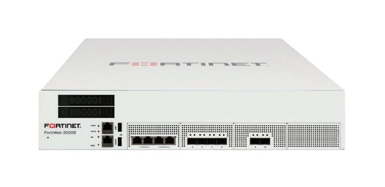 Fortinet FortiWeb FWB-2000E Network Security/Firewall Appliance - 4 Port - 1000Base-T 1000Base-X 10GBase-SR - 10 Gigabit Ethernet - 4 x RJ-45 - 6