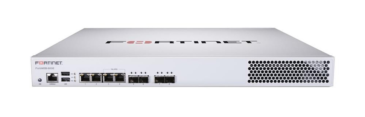 Fortinet FortiWeb FWB-600E Network Security/Firewall Appliance - 4 Port - 1000Base-T 1000Base-X - Gigabit Ethernet - 4 x RJ-45 - 4 Total Expansion