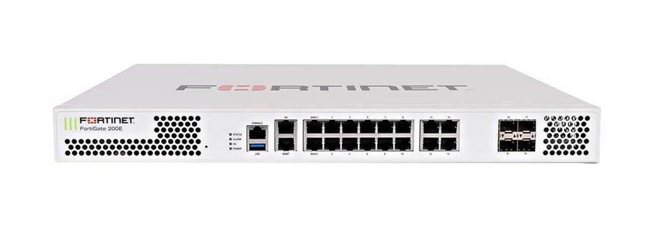 Fortinet FortiGate 200E Network Security/Firewall Appliance - 16 Port - 10/100/1000Base-T 1000Base-X - Gigabit Ethernet - 16 x RJ-45 - 4 Total