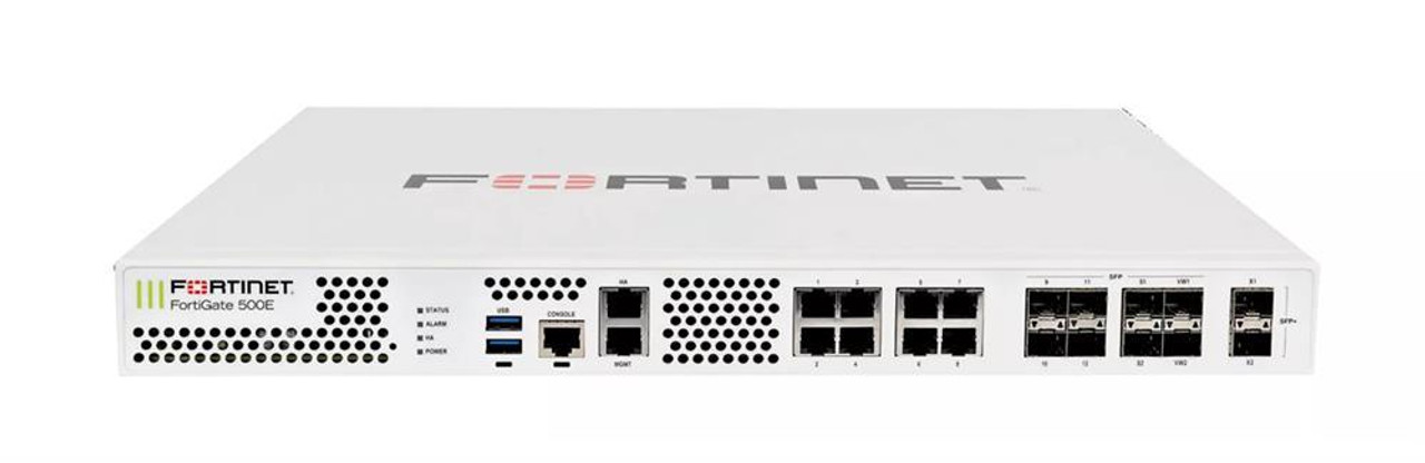 Fortinet FortiGate 500E Network Security/Firewall Appliance - 10 Port - 1000Base-T 10GBase-X 1000Base-X - 10 Gigabit Ethernet - AES (256-bit)