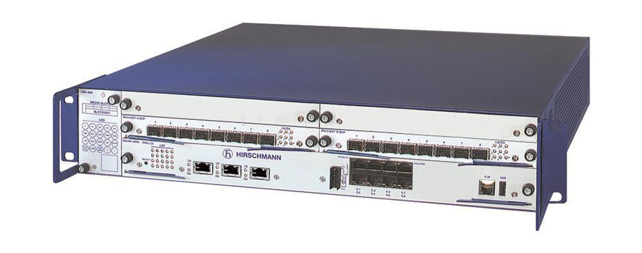 Hirschmann Mach4000 Modular Managed Indus Backbone Router with 8x 10/100/1000Mbps RJ-45 Ports (Refurbished)