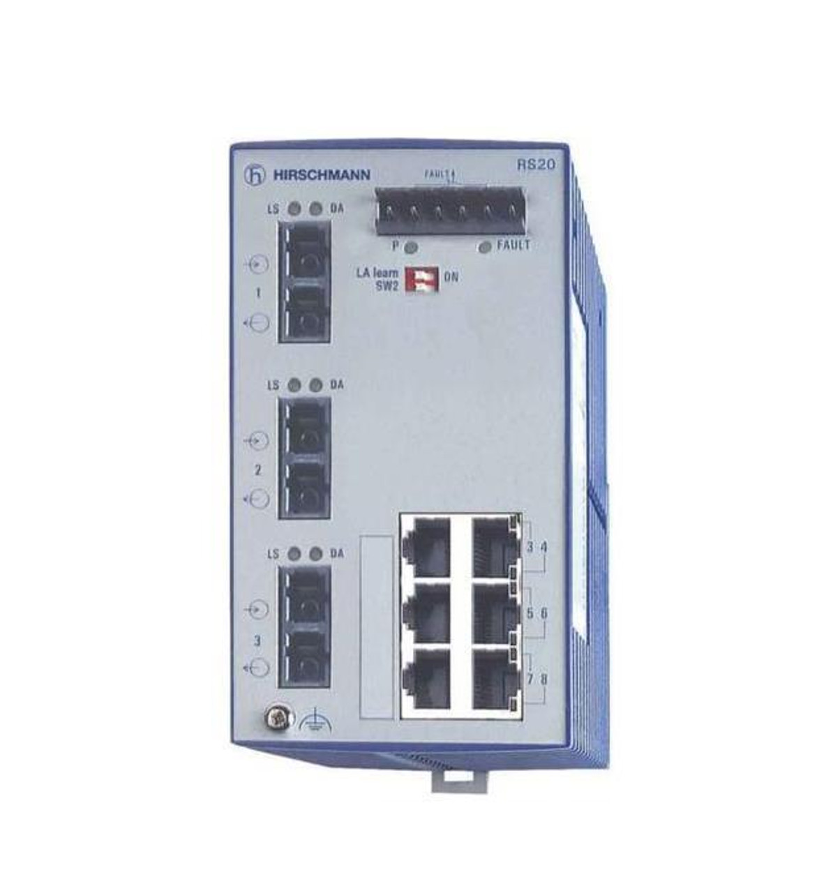 Hirschmann Rs20-0900Nnm4Tdau Tx: 10/100M=6 Fx: 10/100M=3 Unmanaged Switch (Refurbished)