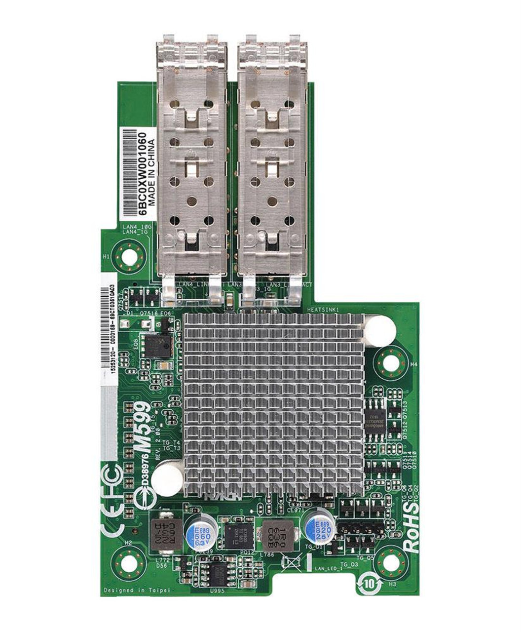 ASRock M599 10Gigabit Ethernet Card - PCI Express x8 - 2 Port(s) - Optical Fiber - Retail - 10GBase-X -