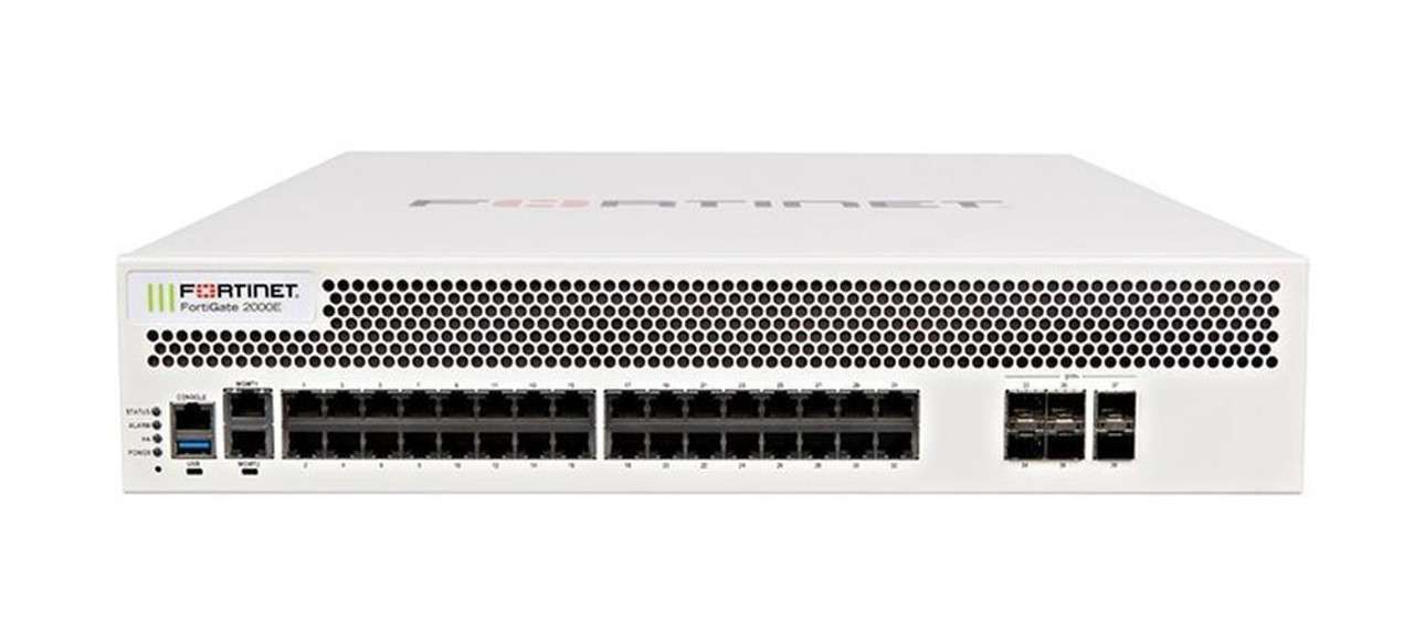 Fortinet FortiGate 2000E Network Security/Firewall Appliance - 34 Port - 10GBase-X 1000Base-T - 10 Gigabit Ethernet - AES (256-bit) SHA-256 -