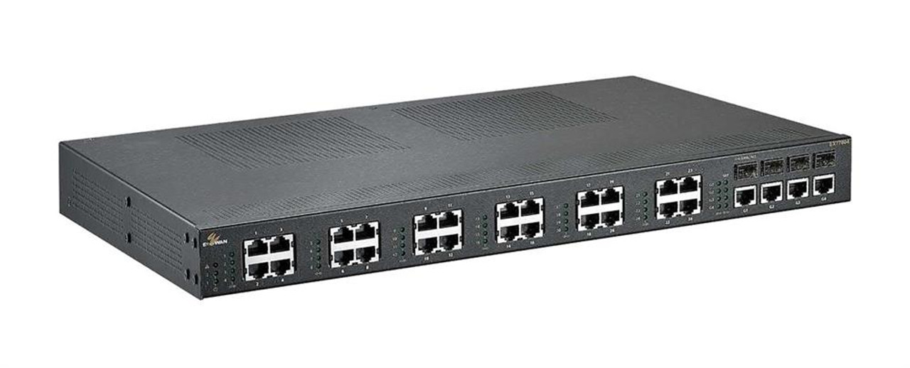 EtherWAN 24-Port 10/100BASE-TX + 4-Port Gigabit Managed Ethernet Switch - 24 Ports - Manageable - Fast Ethernet Gigabit Ethernet - 10/100Base-TX