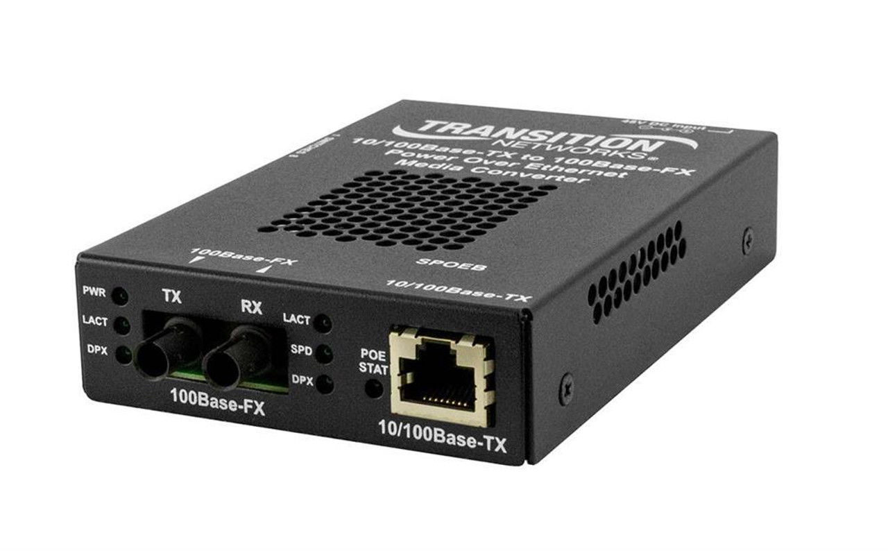 Transition Networks Poe 10/100Base-TX To 100Base-FX 1310/1550 20Km- Sa Media Converter