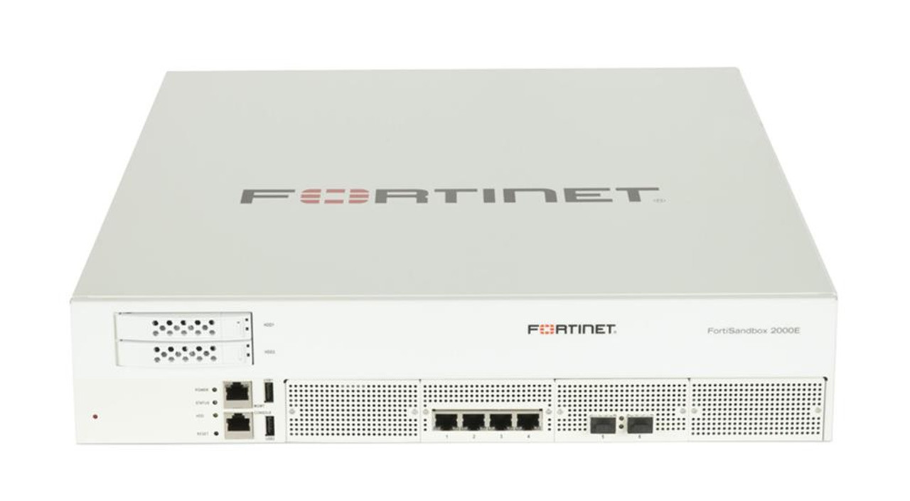 Fortinet FortiSandbox FSA-2000E Network Security/Firewall Appliance - 4 Port - 1000Base-X 1000Base-T 10/100/1000Base-T - Gigabit Ethernet - 4 x