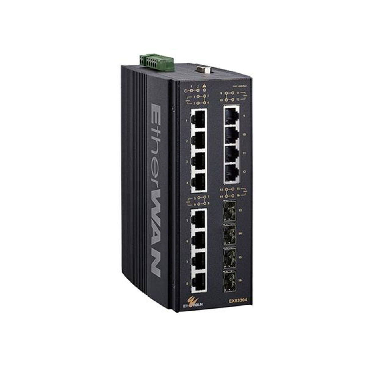 EtherWAN EX83304-0VB Layer 3 Switch - 12 Ports - Manageable - Gigabit Ethernet Fast Ethernet - 10/100Base-TX 1000Base-X - 3 Layer Supported -