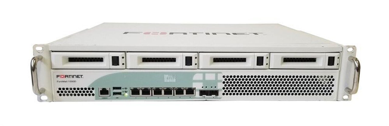 Fortinet FortiMail 1000D High Availability Firewall - 6 Port - 10/100/1000Base-T 1000Base-X - Gigabit Ethernet - 6 x RJ-45 - 2 Total Expansion