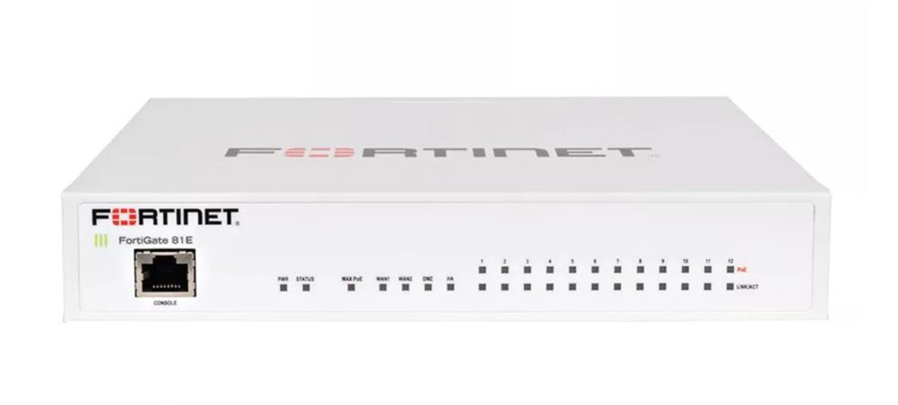 Fortinet FortiGate 81E Network Security/Firewall Appliance - 16 Port - 10/100/1000Base-T 1000Base-X - Gigabit Ethernet - AES (256-bit) AES