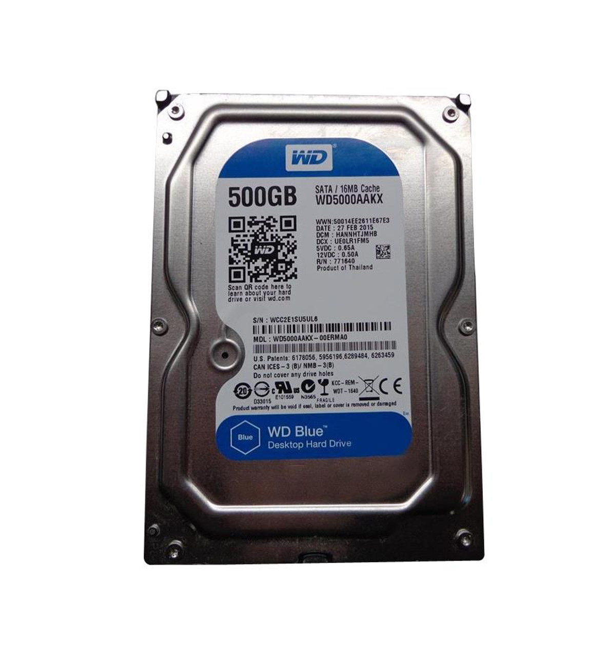 WD5000AAKX-00ERMA0 Western Digital Caviar Blue 500GB 7200RPM SATA