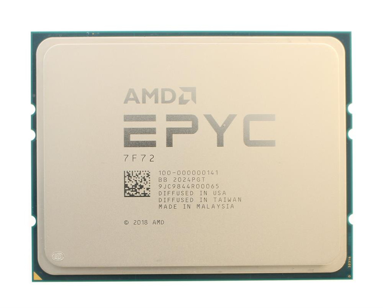 AMD EPYC 7002 (2nd Gen) 7F72 Tetracosa-core (24 Core) 3.20 GHz Processor - 192 MB L3 Cache - 3.70 GHz Overclocking Speed - Socket SP3 - 240 W - 48 