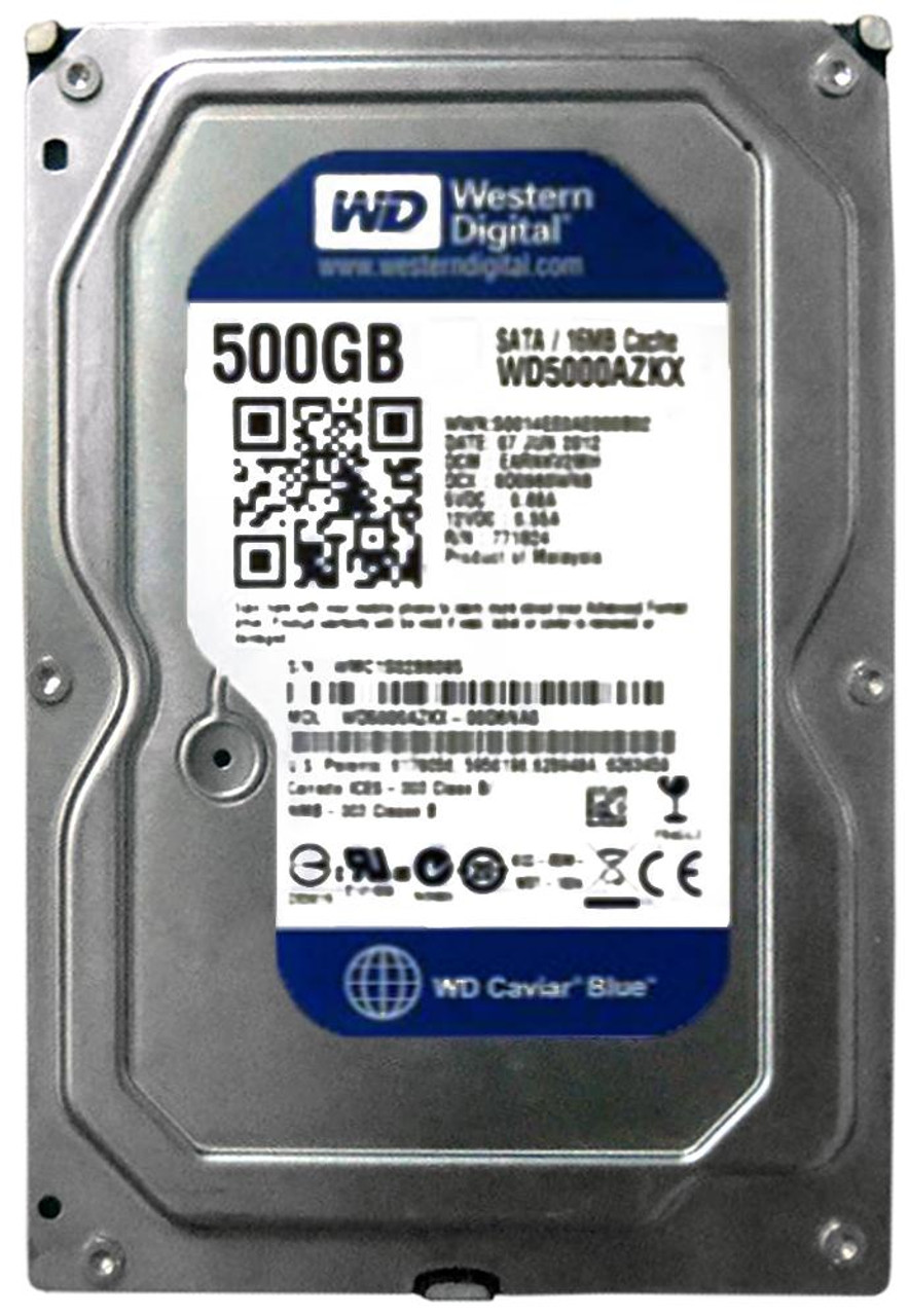 WD5000AZKX-00D6NA0 Western Digital Blue 500GB 7200RPM SATA 6Gbps 16MB Cache  3.5-inch Internal Hard Drive