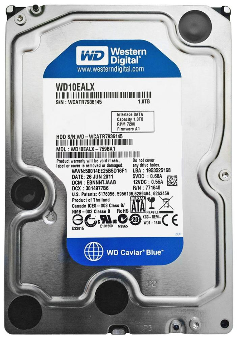 KN3361 【品】Western Digital WD10EALX (使用時間/685h) HDD 1TB