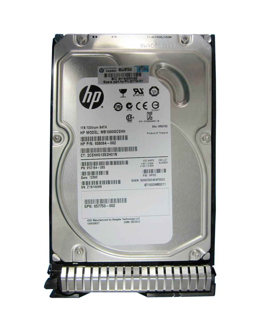 MB1000GCEHH HP 1TB 7200RPM SATA 6Gbps Midline Hot Swap 3.5-inch Internal Hard Drive