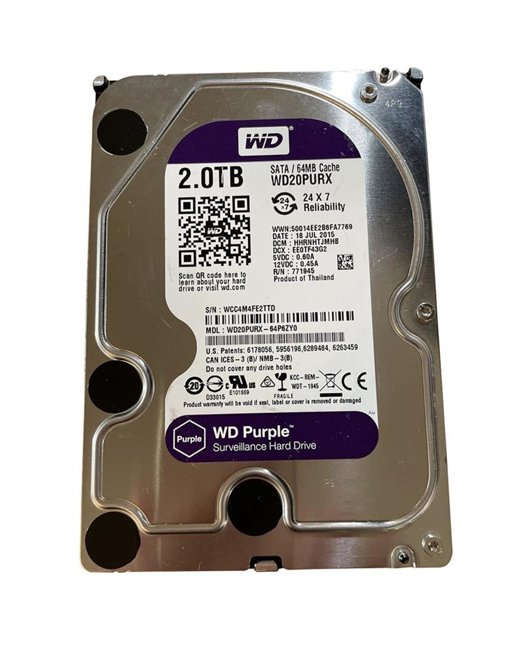 WD Purple WD20PURX 2TB HDD - hexxagontech.com