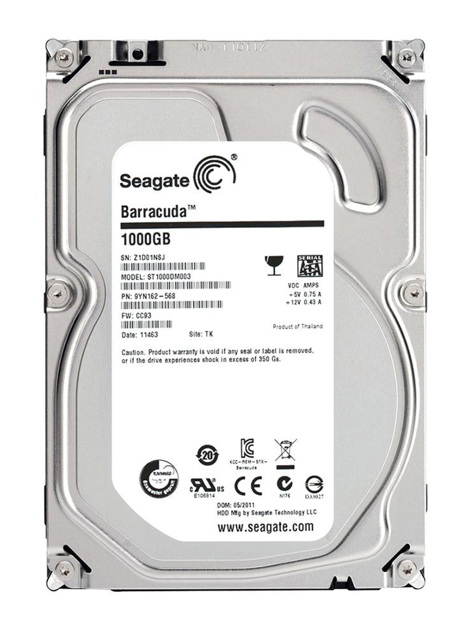 ST1000DM003 Seagate Barracuda 1TB 7200RPM SATA 6Gbps 64MB Cache 3.5-inch  Internal Hard Drive