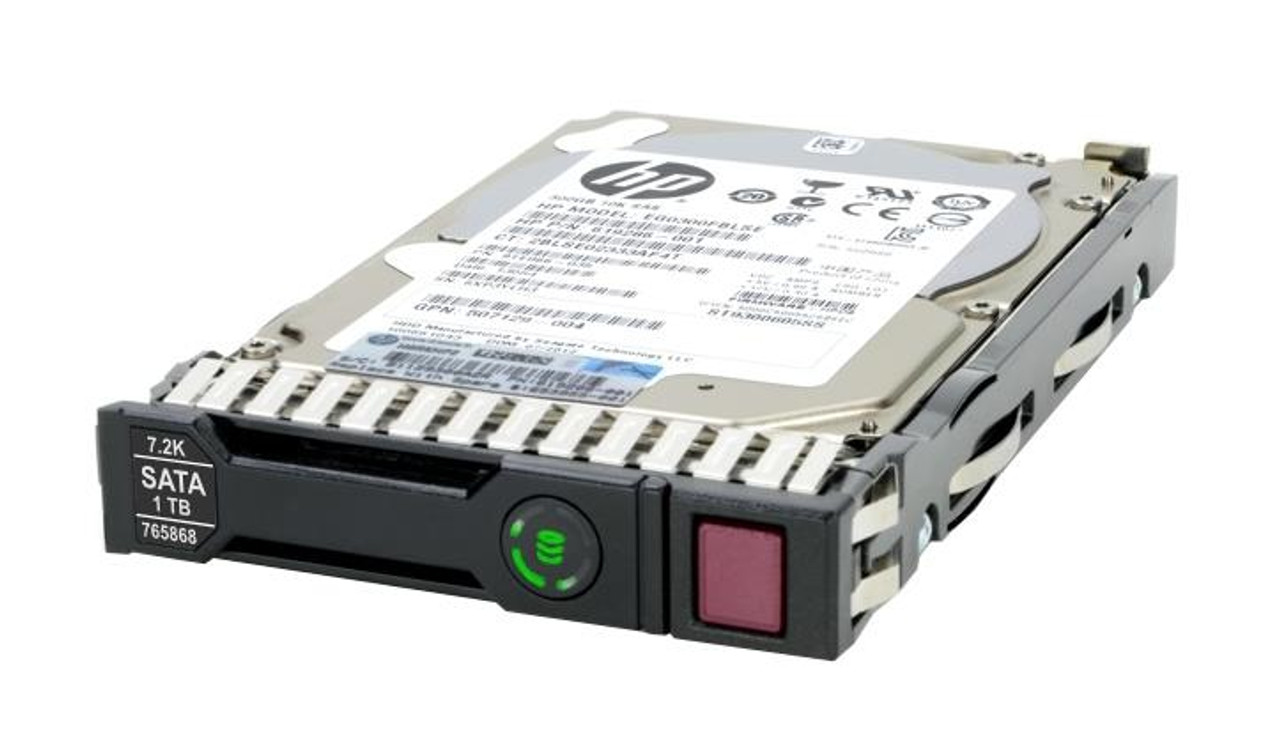 765868-001 HP 1TB 7200RPM SATA 6Gbps Midline (512e) 2.5-inch Internal Hard Drive with Smart Carrier
