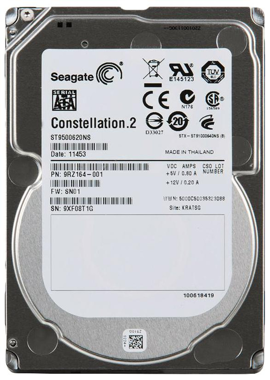 ST9500620NS Seagate Constellation.2 500GB 7200RPM SATA 6Gbps 64MB Cache  2.5-inch Internal Hard Drive