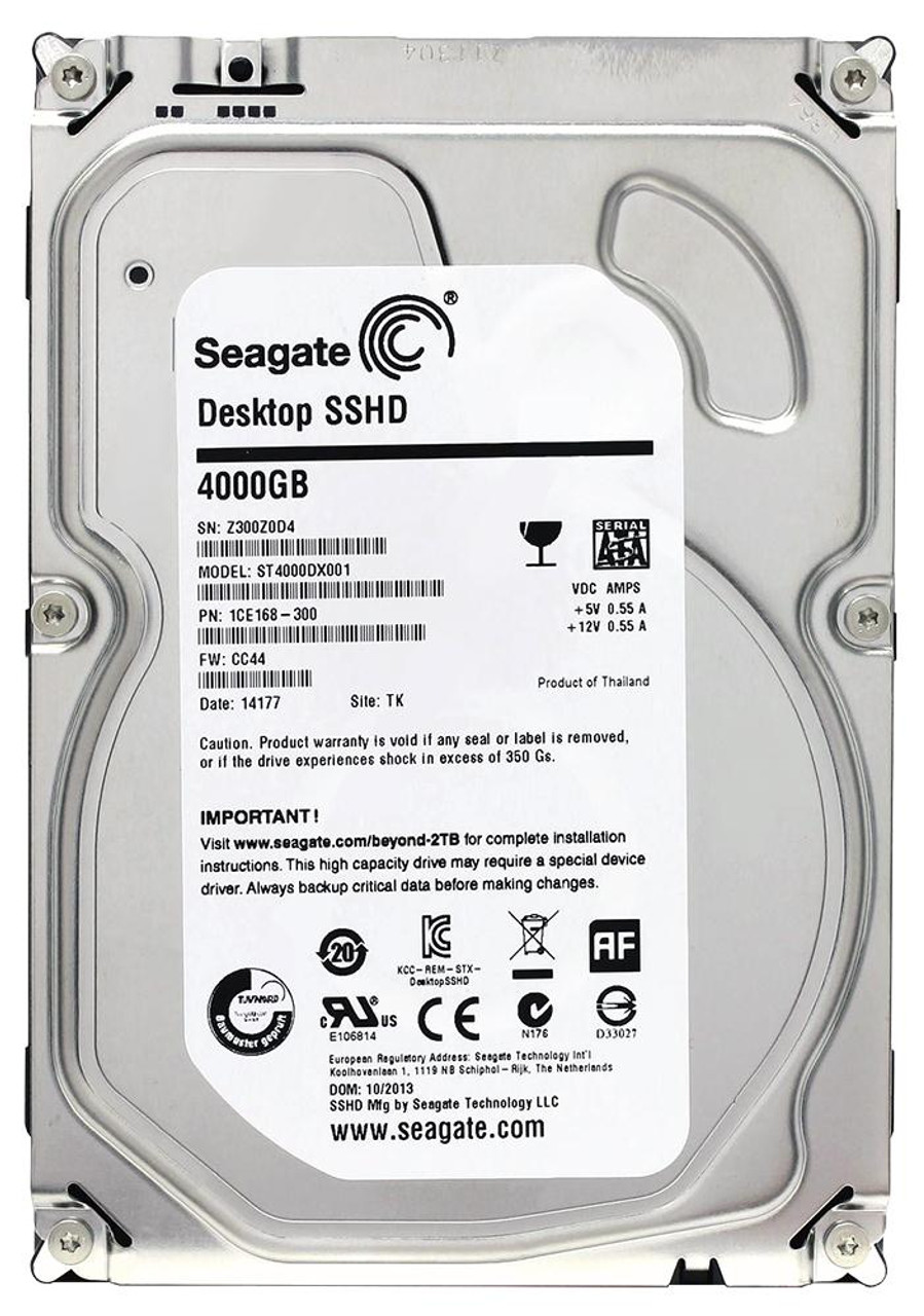 ST4000DX001 Seagate Desktop SSHD 4TB 7200RPM SATA 6Gbps 64MB Cache 8GB SSD  3.5-inch Internal Hybrid