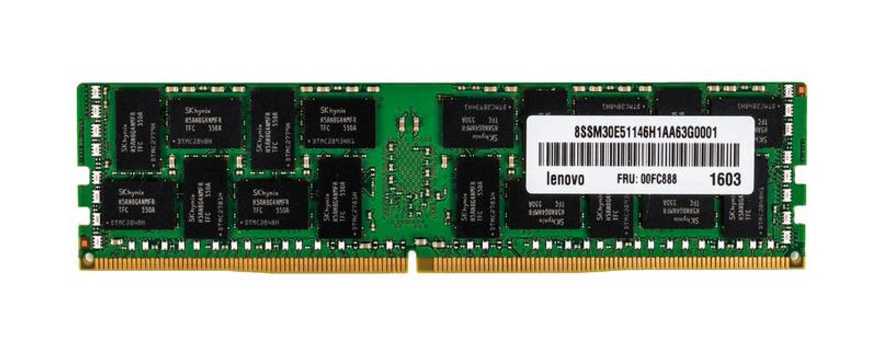 00FC888 Lenovo 32GB PC4-17000 DDR4-2133MHz Registered ECC CL15 288-Pin DIMM 1.2V Dual Rank Memory Module