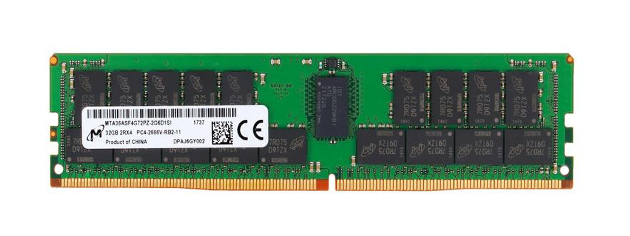 MTA36ASF4G72PZ-2G6D1SI Micron 32GB PC4-21300 DDR4-2666MHz Registered ECC CL19 288-Pin DIMM 1.2V Dual Rank Memory Module