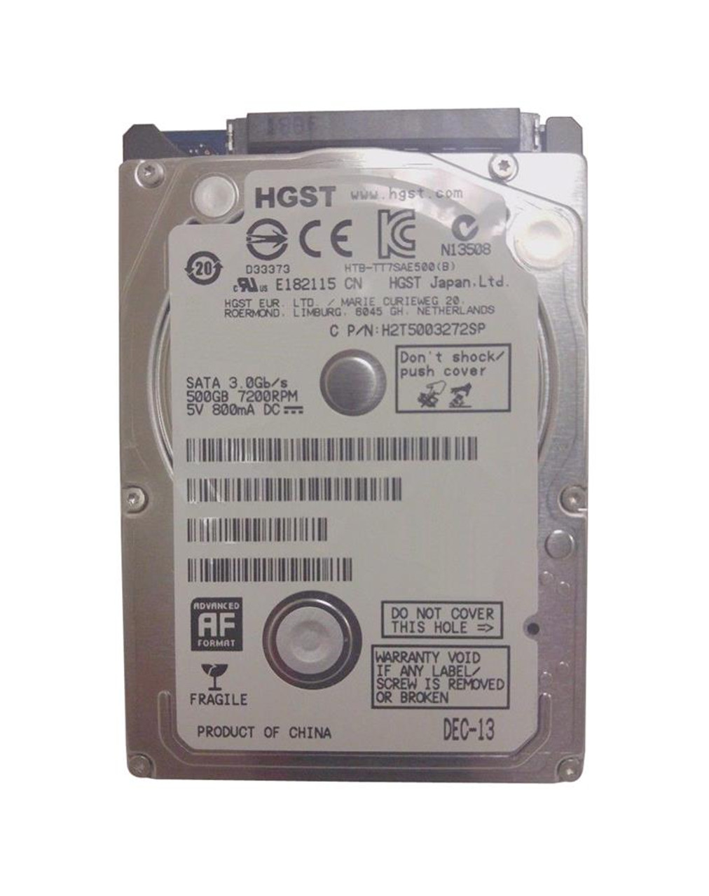 H2IK5003272SP HGST Hitachi Travelstar IDK 500GB 7200RPM SATA 6Gbps 32MB Cache 2.5-inch Internal Hard Drive