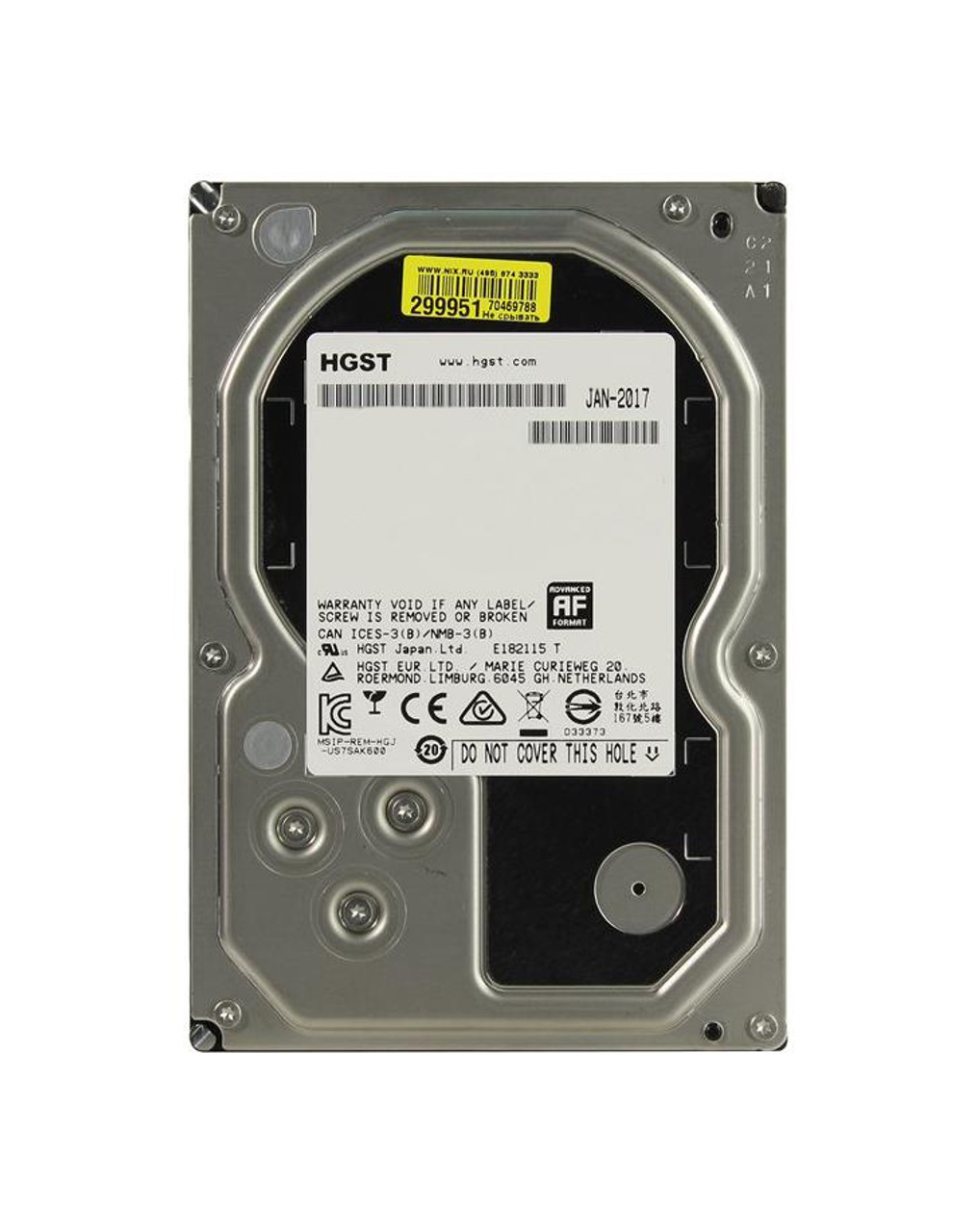 HGST EnterpriseHDD UltraStar7K6000 / 2TB / 3.5インチ / SATA