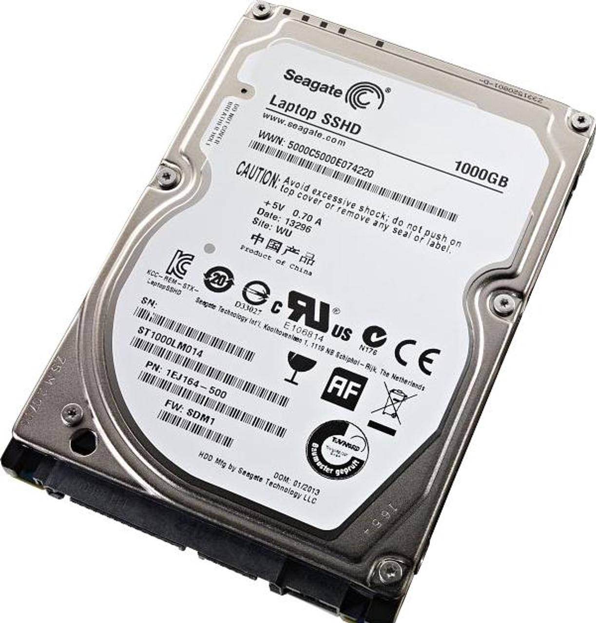 ST1000LM014 Seagate Laptop SSHD 1TB 5400RPM SATA 6Gbps 64MB Cache 8GB MLC NAND SSD 2.5-inch Internal Hybrid Hard Drive