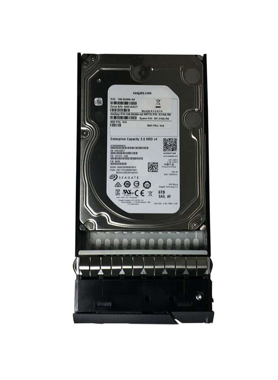 108-00389+A0 NetApp 6TB 7200RPM SAS 12Gbps 3.5-inch Internal Hard Drive