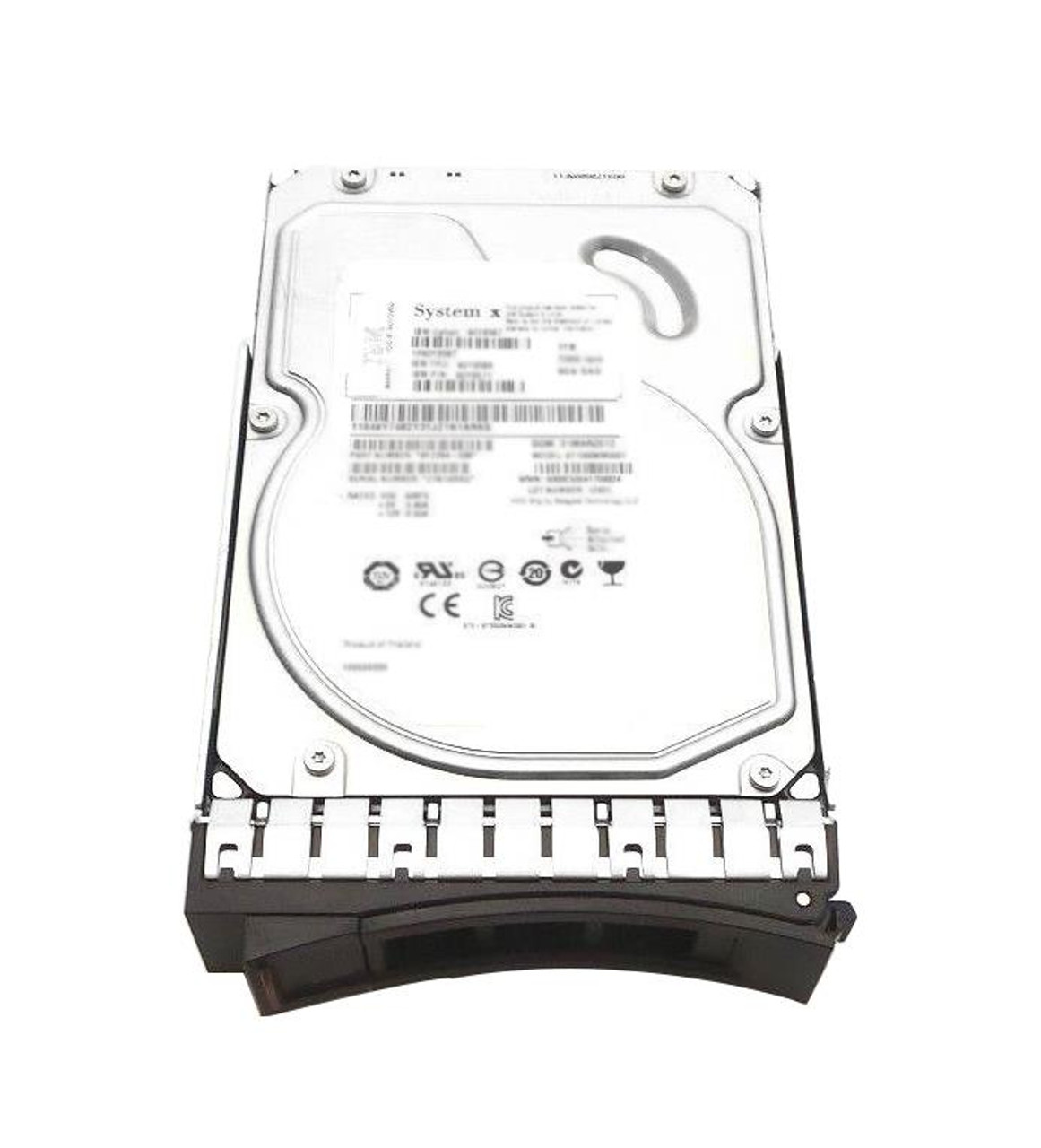 00FN188 Lenovo 2TB 7200RPM SAS 12Gbps Nearline Hot Swap (512e) 3.5-inch Internal Hard Drive for System x3550 M5